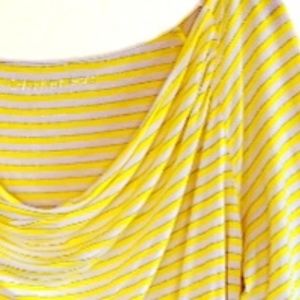 Sunny CALVIN KLEIN JEANS Long Sleeve‎ Cowl Neck Striped Top Blouse XL